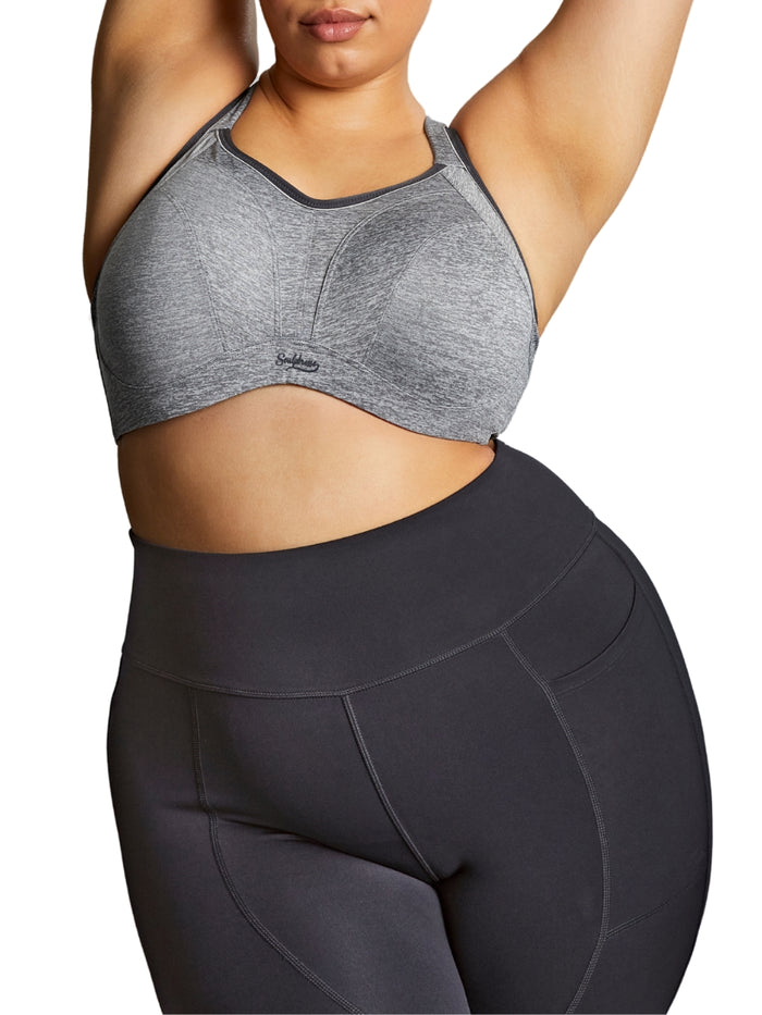 Activate Wired Racerback Sports Bra - Charcoal Marl