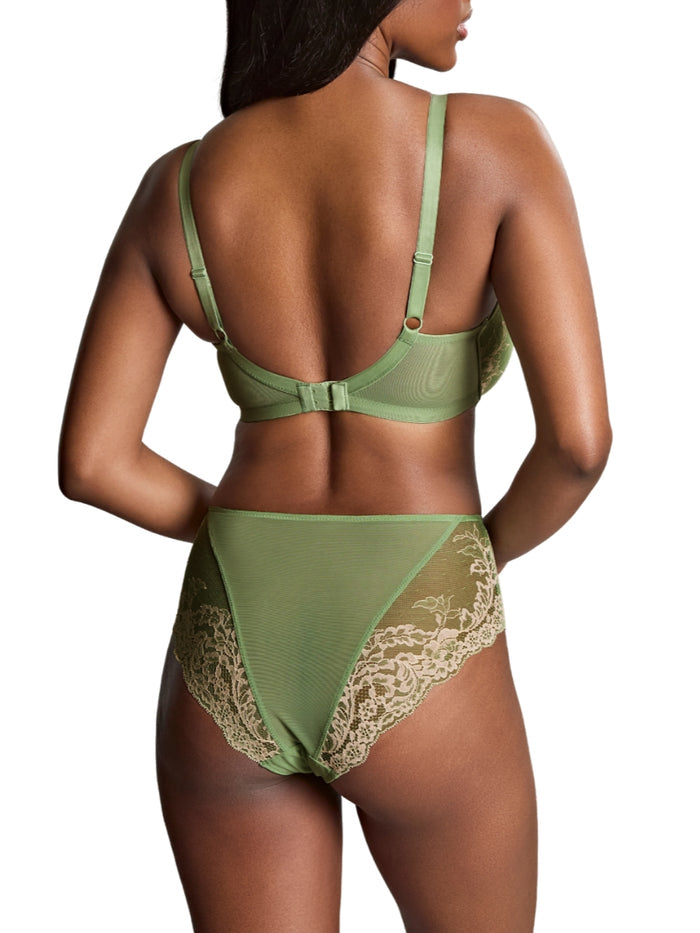 Ana High Apex Plunge Bra - Sage/Sand