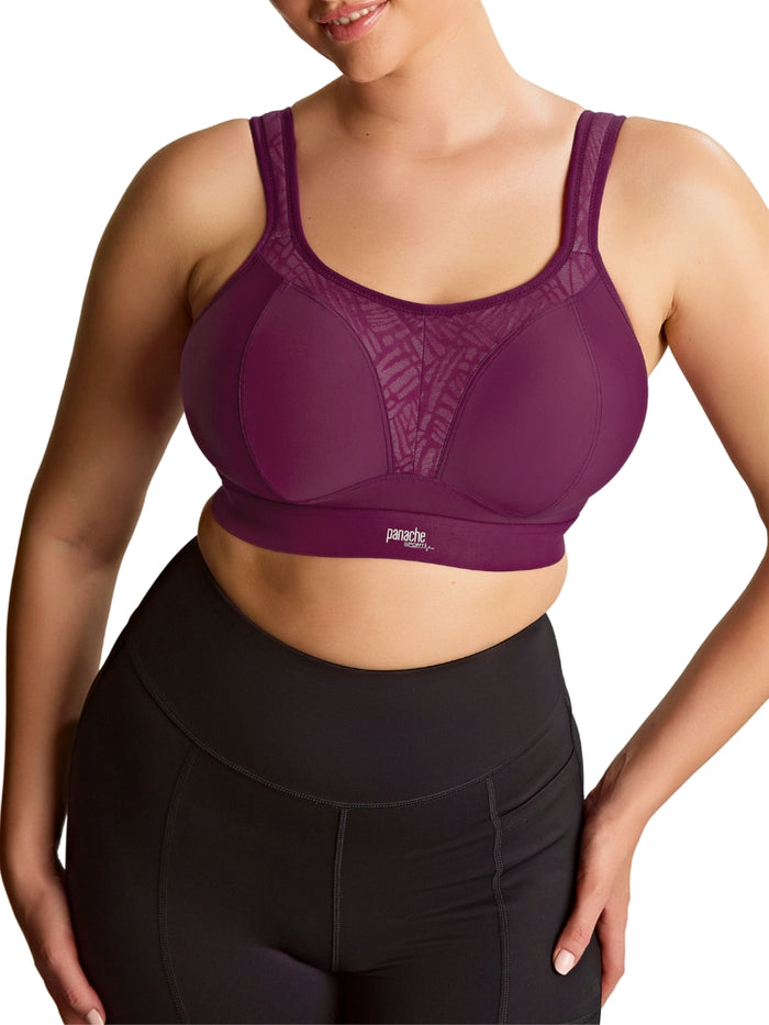 Boundless Non Wired Racerback Sports Bra - Berry/Chalk
