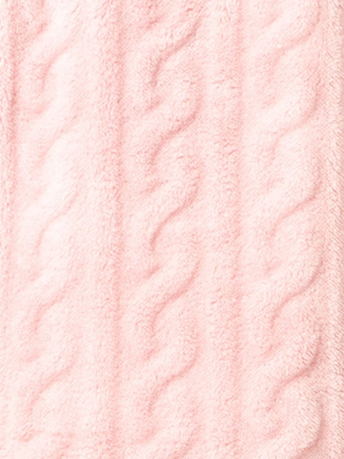 Cable Knit Fleece Poncho