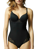 Caresse 3D Spacer Control Bodysuit - Black