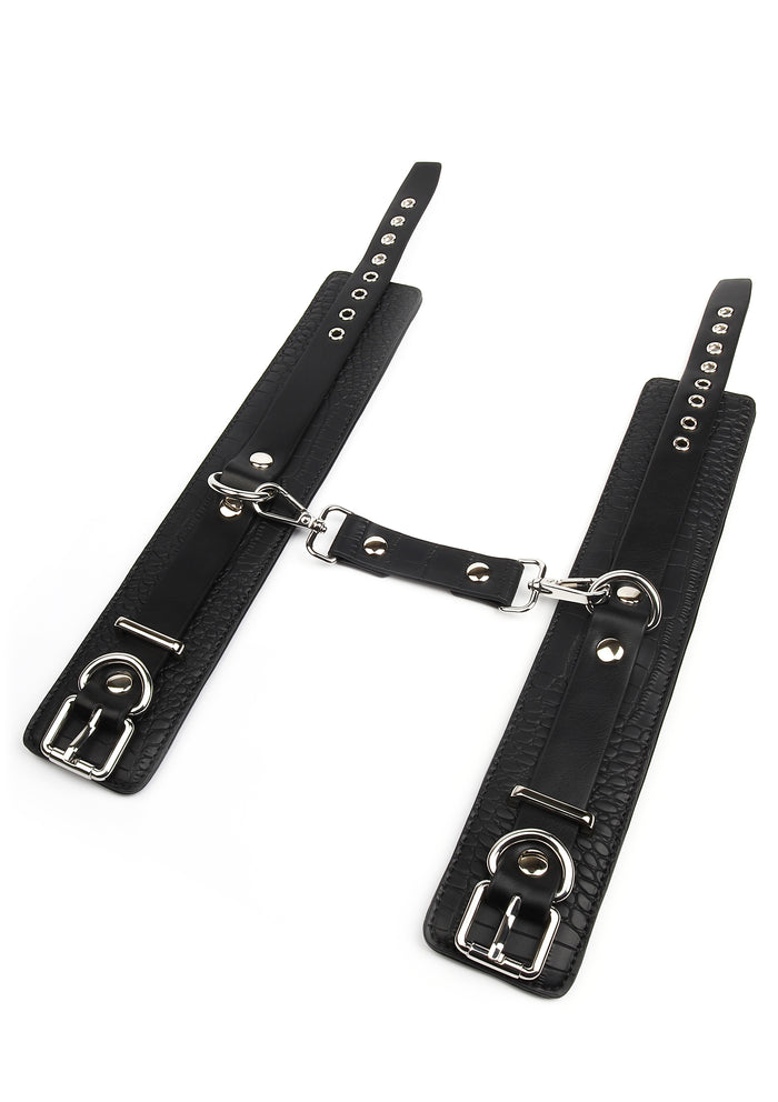 Croc-Embossed Ankle Cuffs