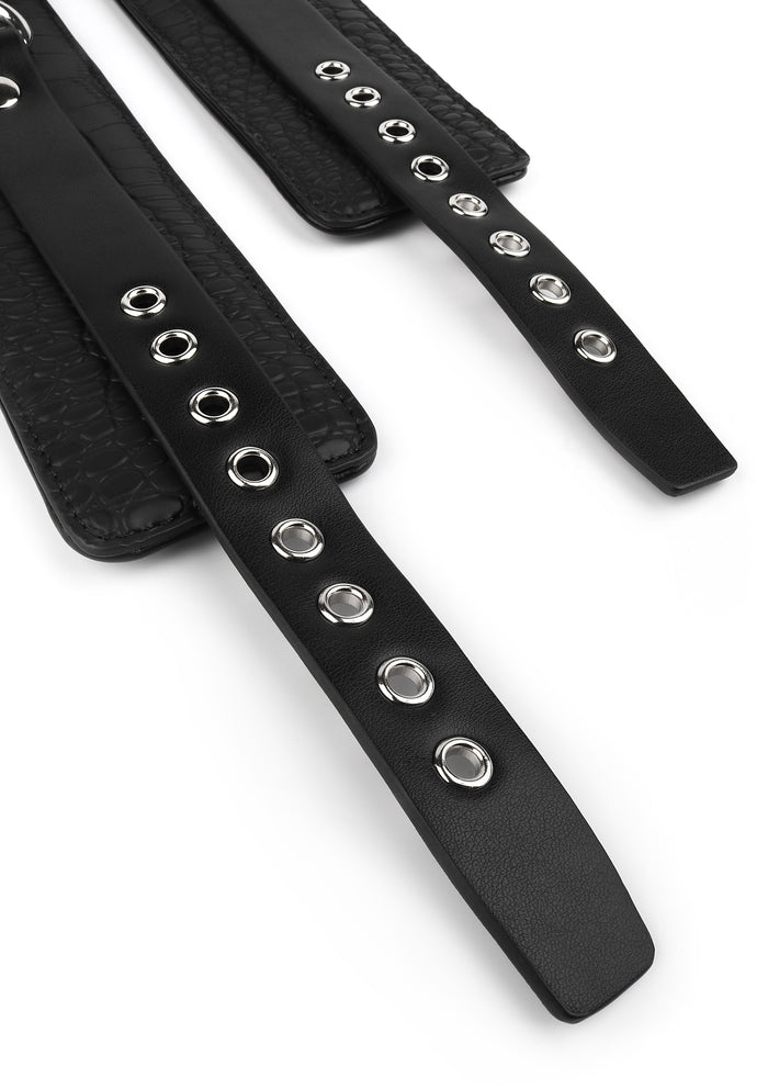 Croc-Embossed Ankle Cuffs