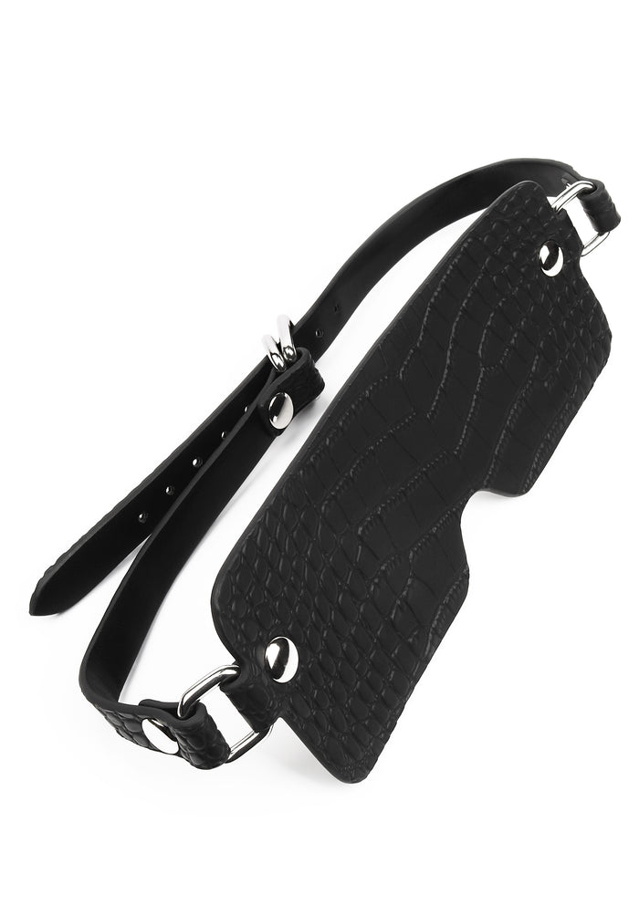 Croc-Embossed Blindfold