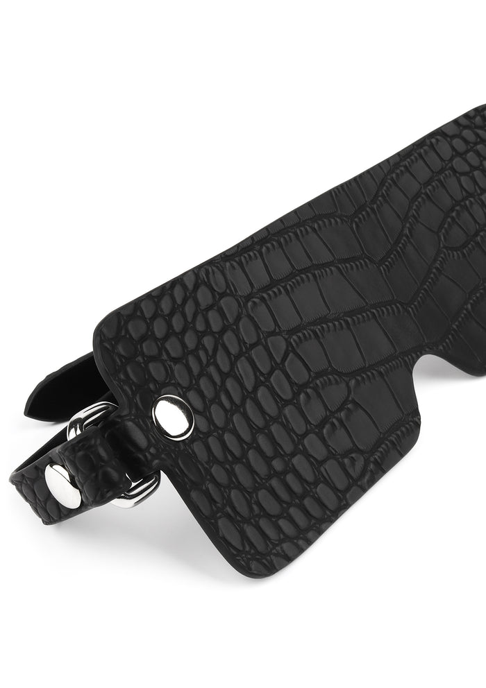 Croc-Embossed Blindfold