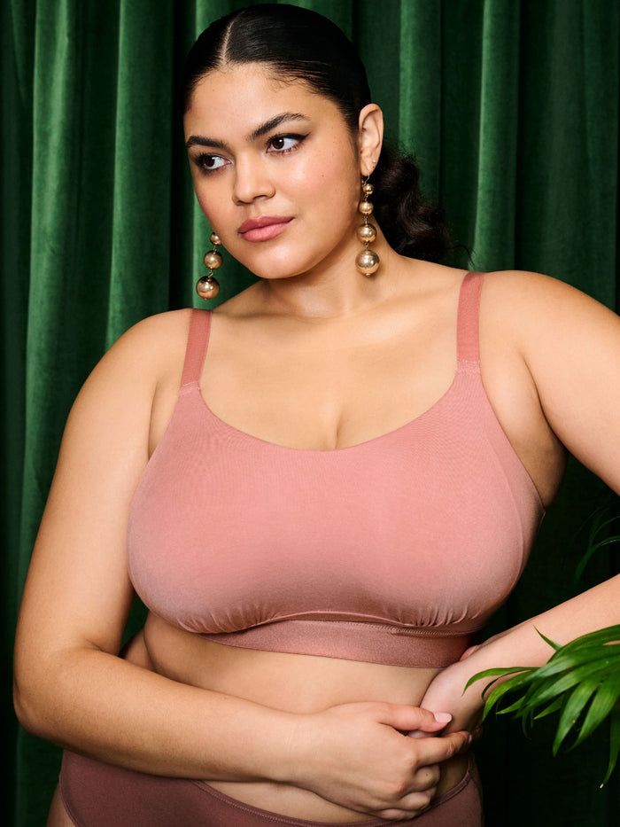 Downtime Non Wired Bralette - Ash Rose