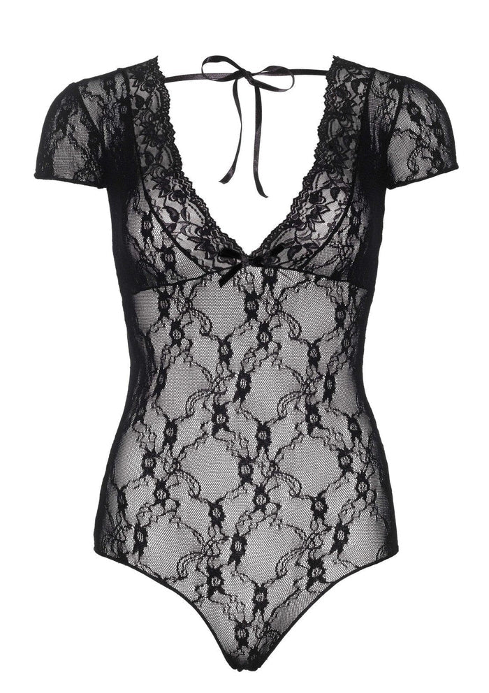Floral Lace Backless Teddy