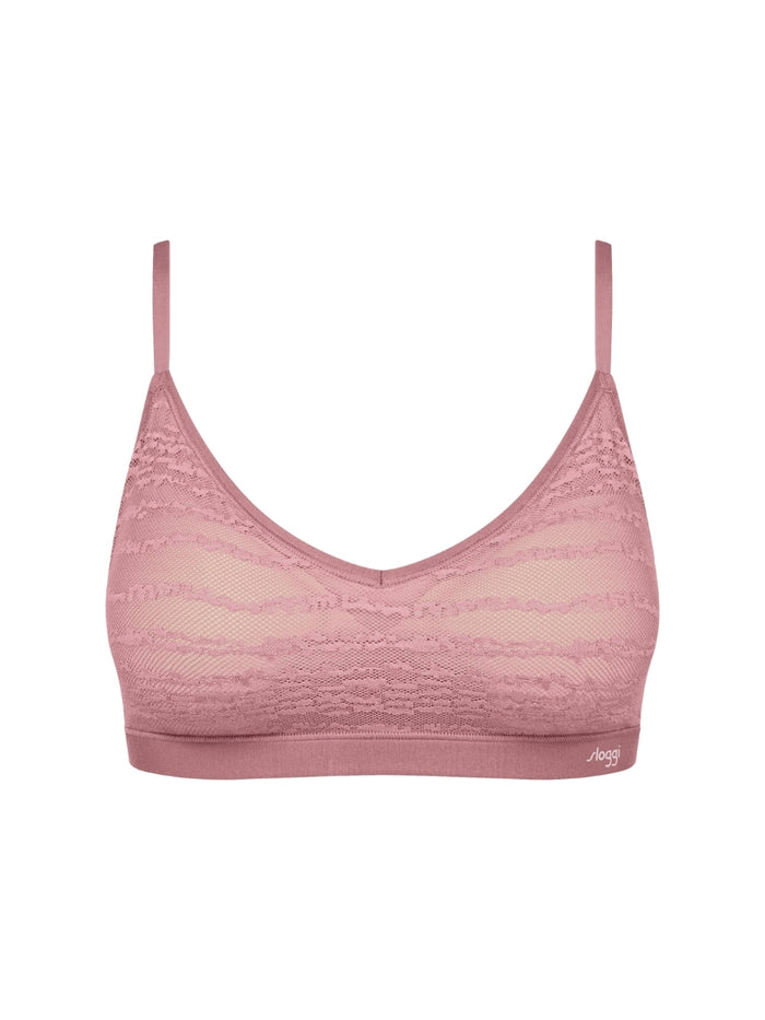 FREE Evolve Lace Push Up Bralette - Date Night Pink