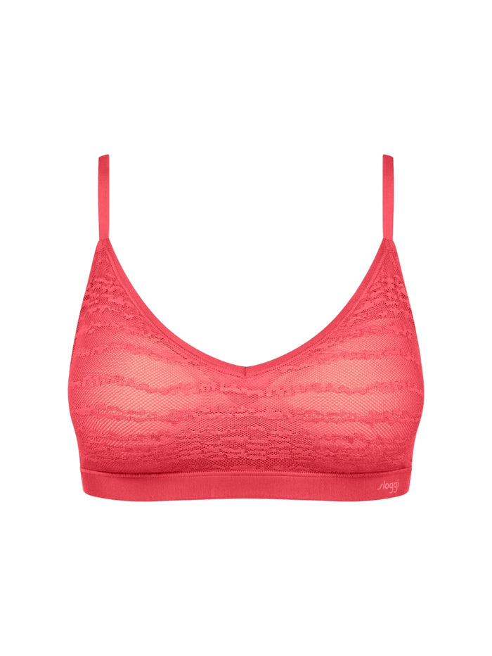 FREE Evolve Lace Push Up Bralette - Flamingo