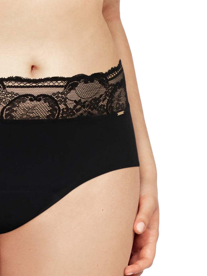 Black Period Pants High Waist Full Brief