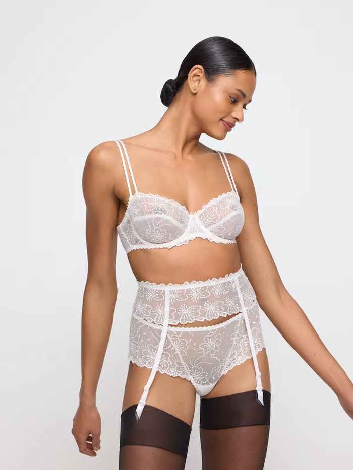 Jane Horizontal Seam Balcony Bra - Natural