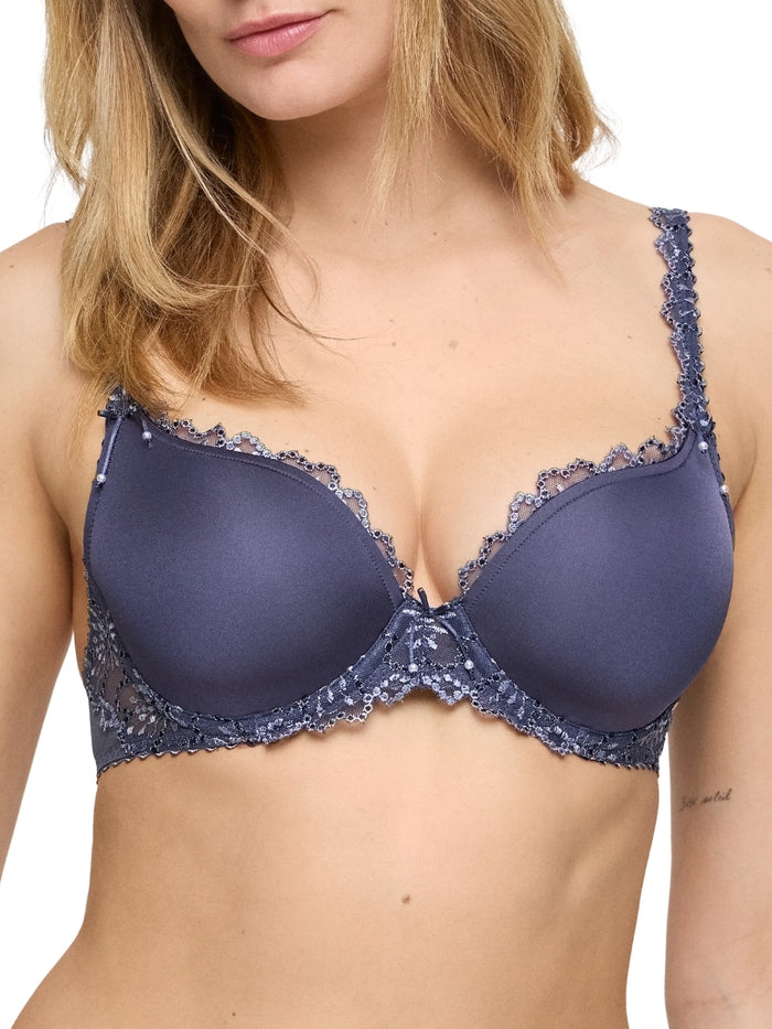 Jane Padded Heartshape Bra - Blue Shadow