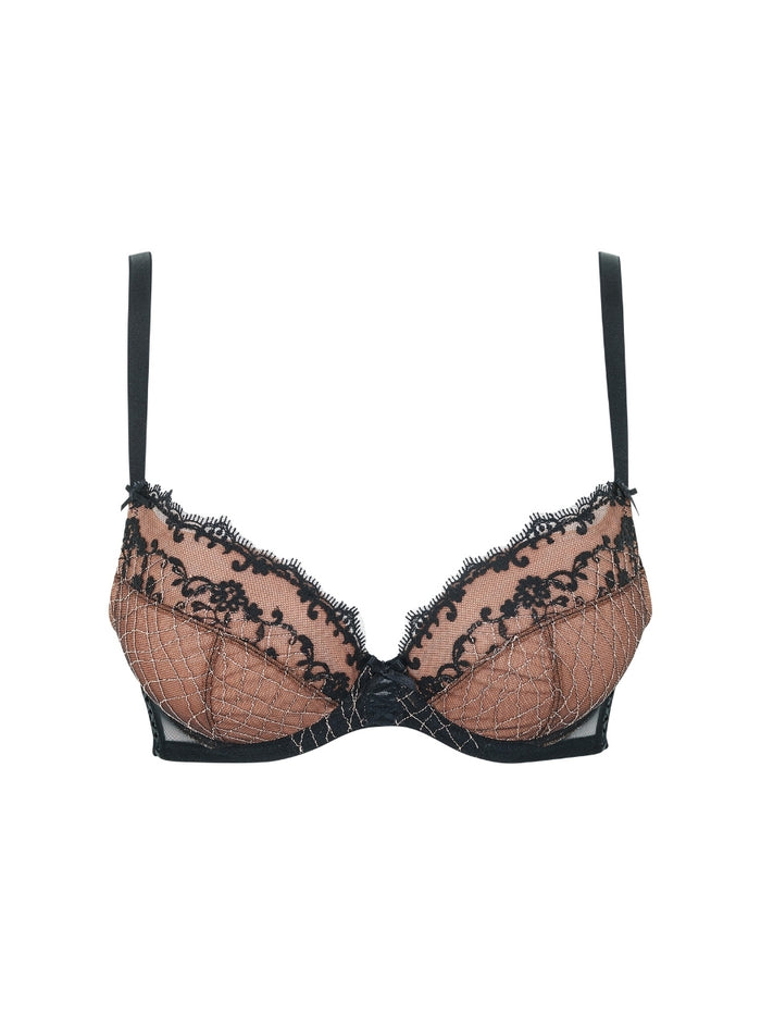 Lacage Padded Plunge Bra - Black