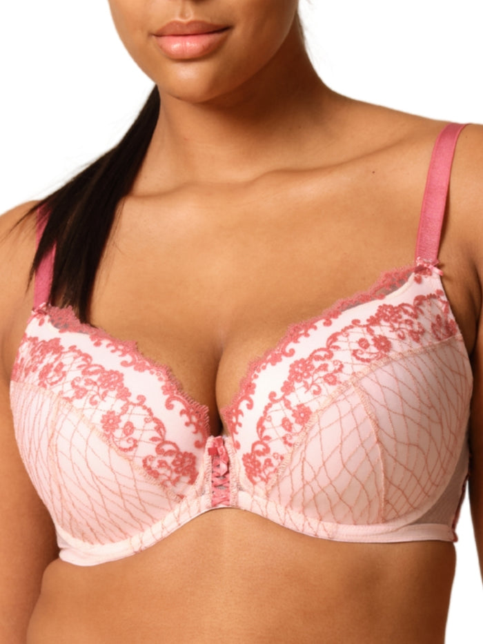 Lacage Padded Plunge Bra - Rose
