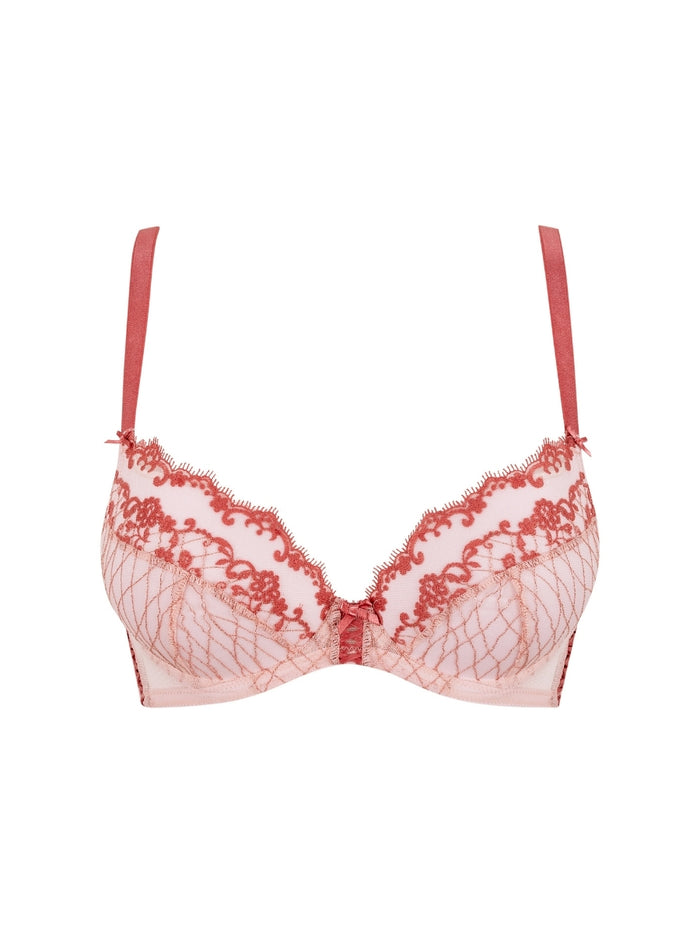 Lacage Padded Plunge Bra - Rose