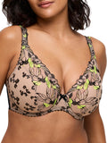 Manali Half Padded Plunge Bra - Wild Bloom