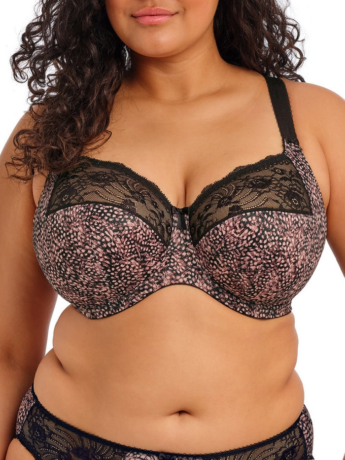 Morgan Printed Full Cup Bra - Ebony