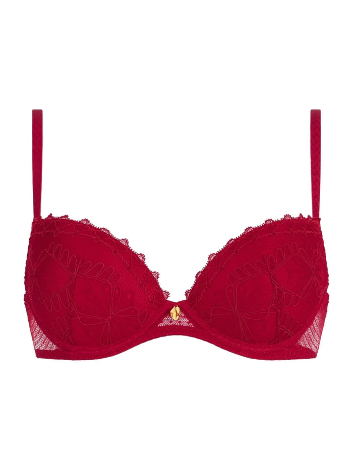 Mystery Of Love Moulded Push Up Bra - Cherry