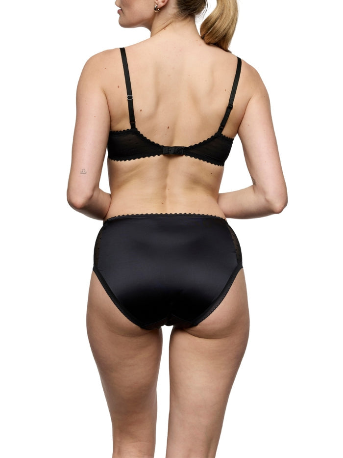 Noova Half Padded Balcony Bra - Black