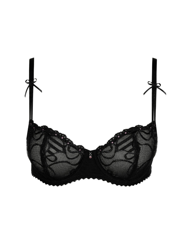 Noova Vertical Seam Balcony Bra - Black