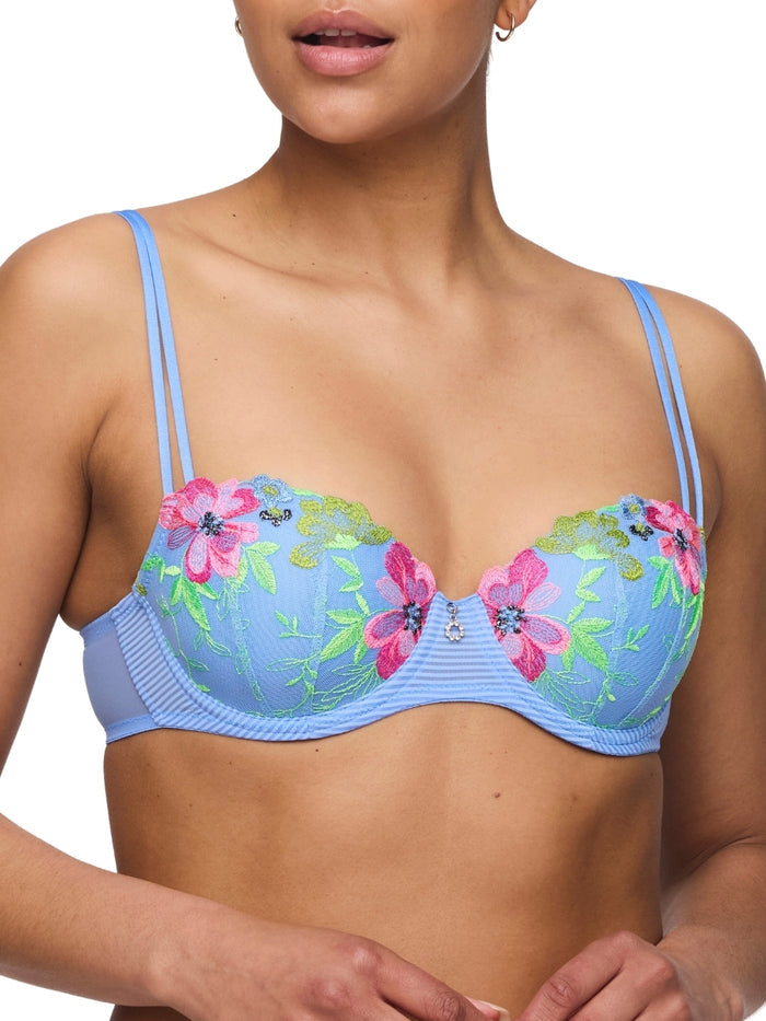 Odilly Padded Balcony Bra - Santorini Blue