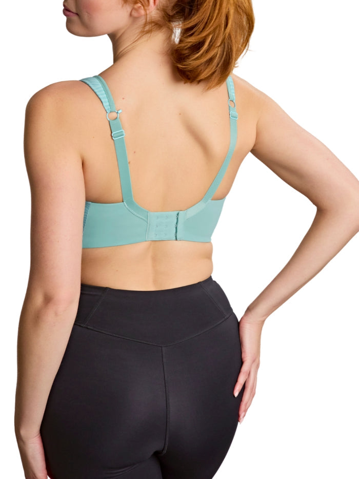Power Wired Racerback Sports Bra - Aqua Haze
