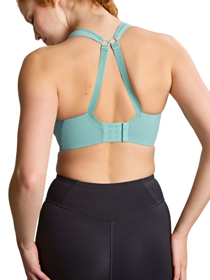 Power Wired Racerback Sports Bra - Aqua Haze