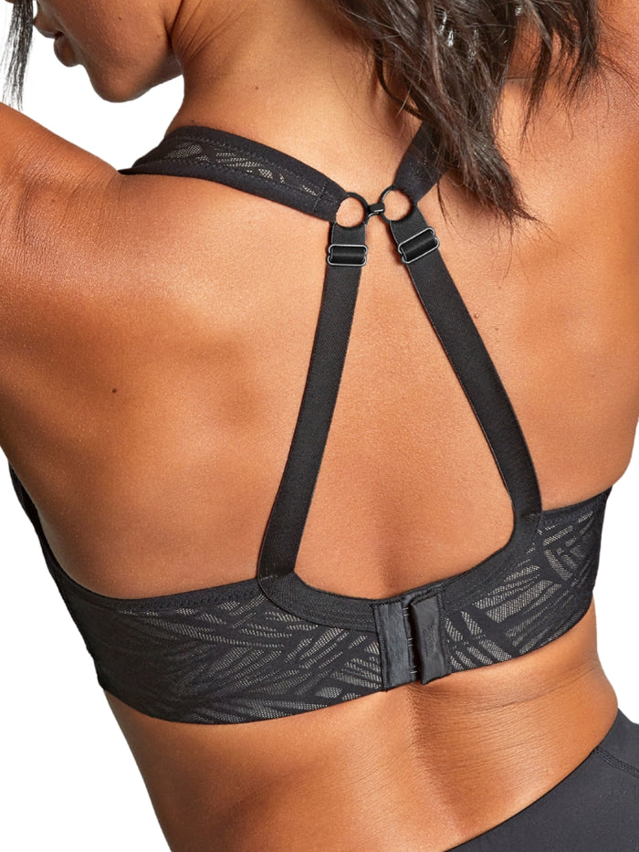 Power Wired Racerback Sports Bra - Black/Chalk