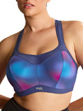 Power Wired Racerback Sports Bra - Ombre Print/Ink