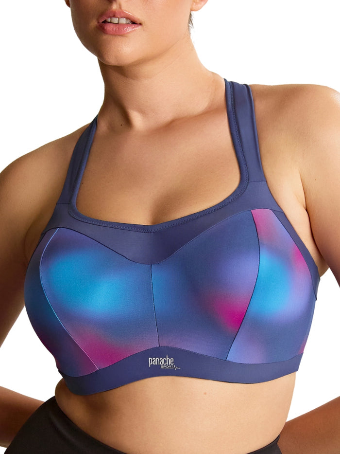 Power Wired Racerback Sports Bra - Ombre Print/Ink