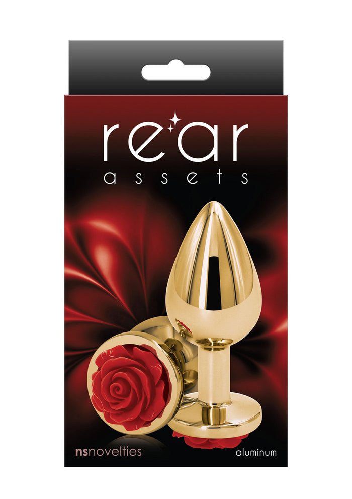 18821 ns novelties rear assets rose buttplug medium