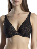 aubade rosessence comfort triangle plunge bra noir