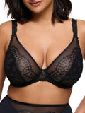 Shimla Plunge Bra - Black