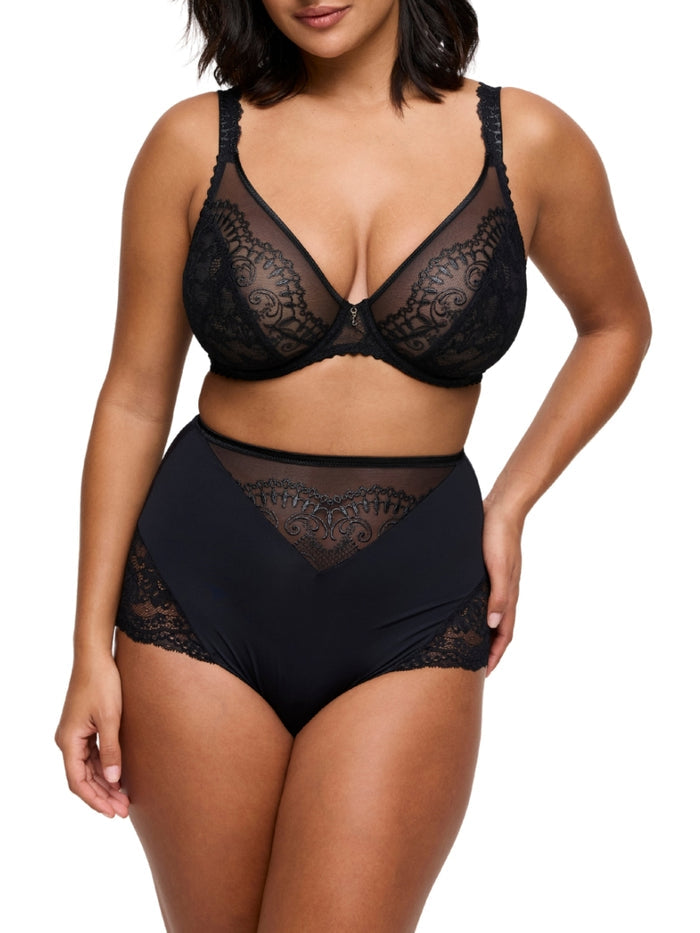 Shimla Plunge Bra - Black