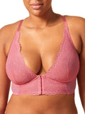 Superboost Lace Deep V Bralette - Mauve Pink
