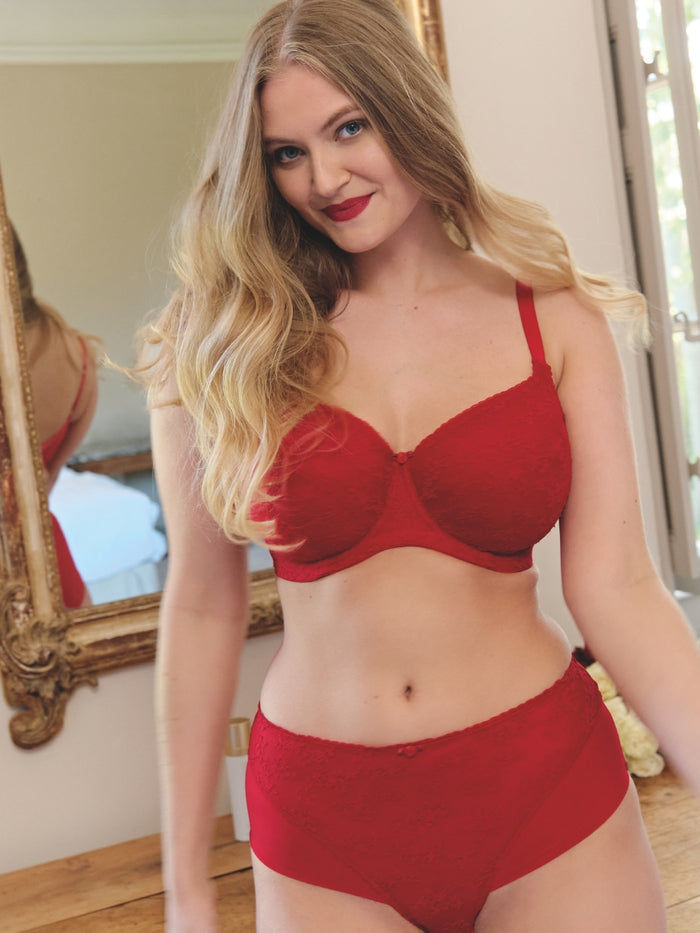 Tango Lace Balcony Bra - Scarlet