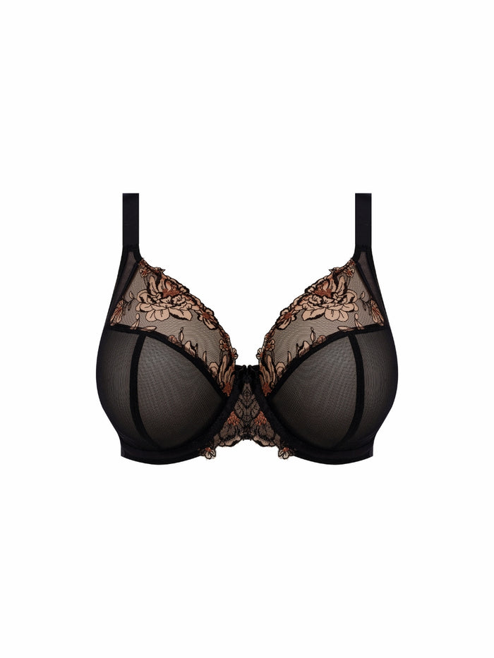 Teagan Plunge Bra - Black/Almond