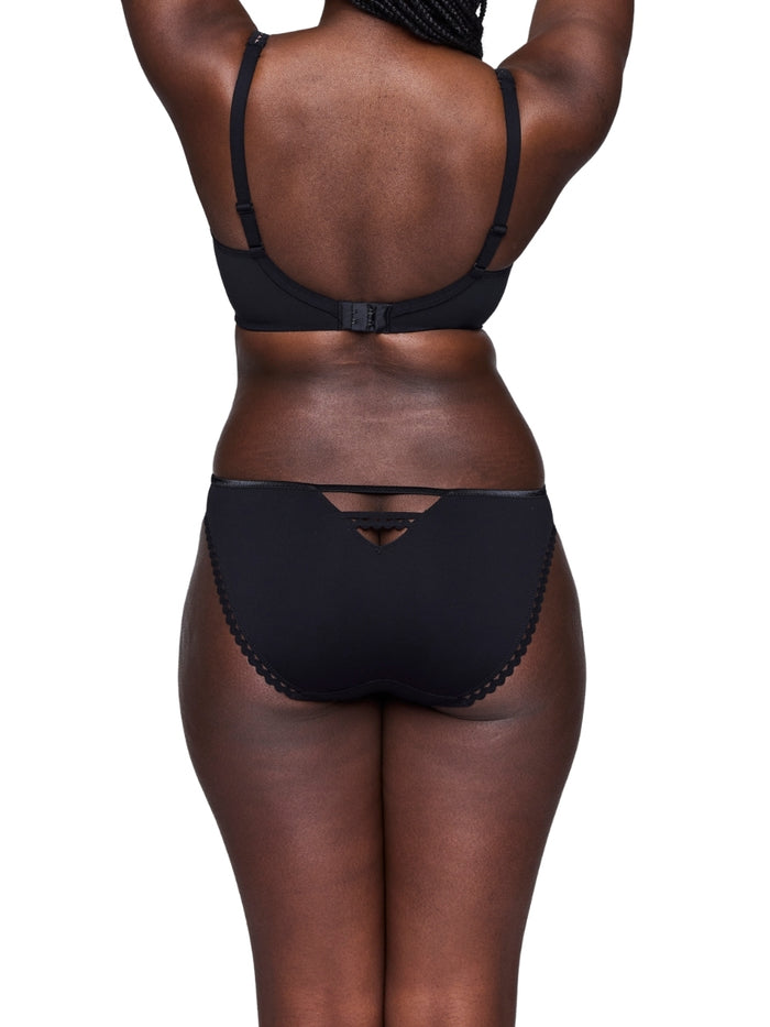 Vivgirl Padded Balcony Bra - Black